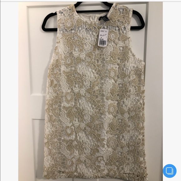 Forever 21 Gold & White Mini Dress - Picture 1 of 2